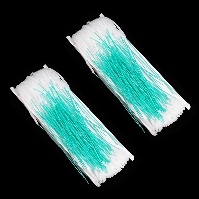 Two bags Toothpick Tool Floss Threaders Tooth Floss Holders Between Orthodontic Braces Bridge Hilo Dental Oral Clean