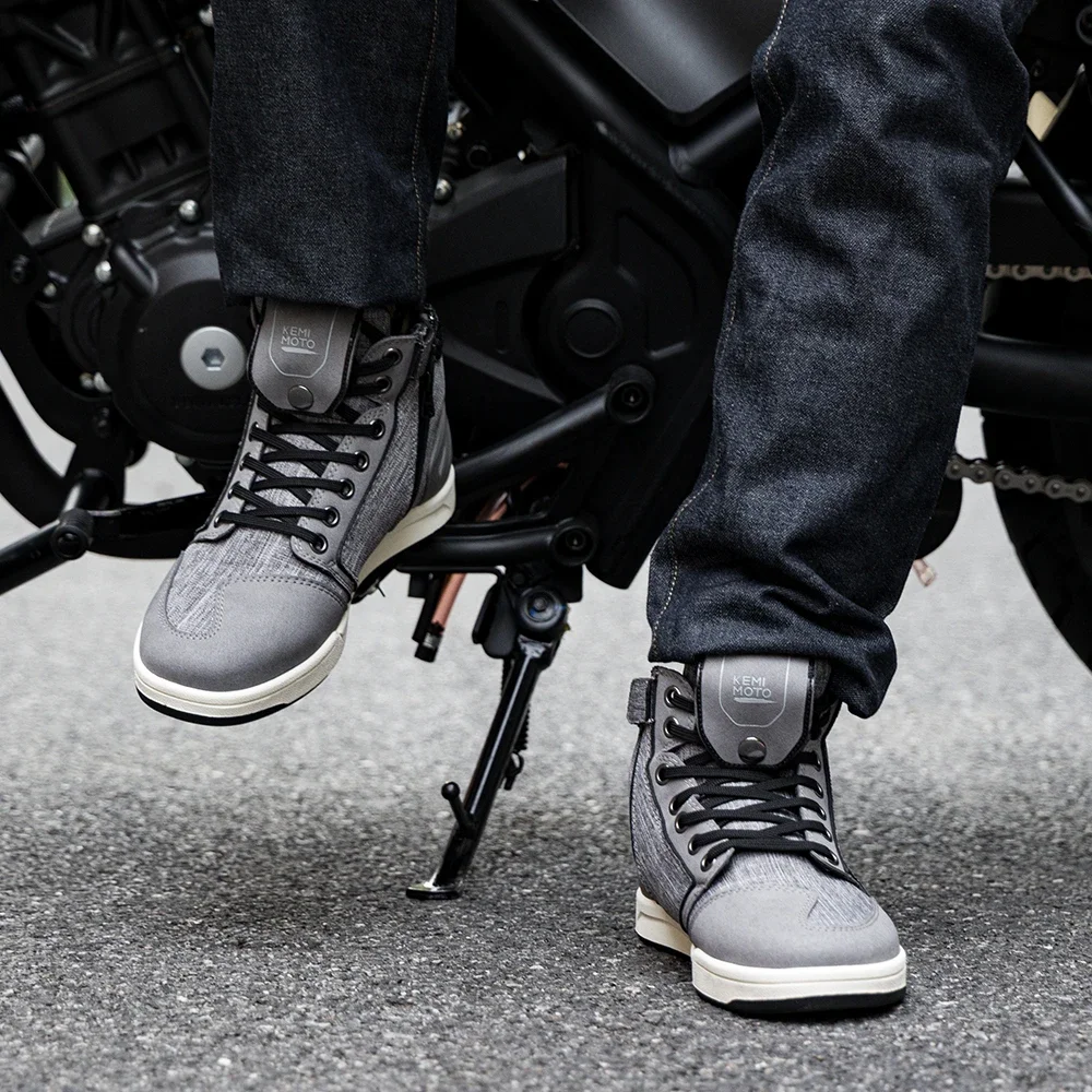 KEMIMOTO Motorrad-Reitstiefel für Herren, Sommer-Pendlerschuhe, Turnschuhe, rutschfester Schutz, atmungsaktiv, lässige Reitausrüstung – Detail 11
