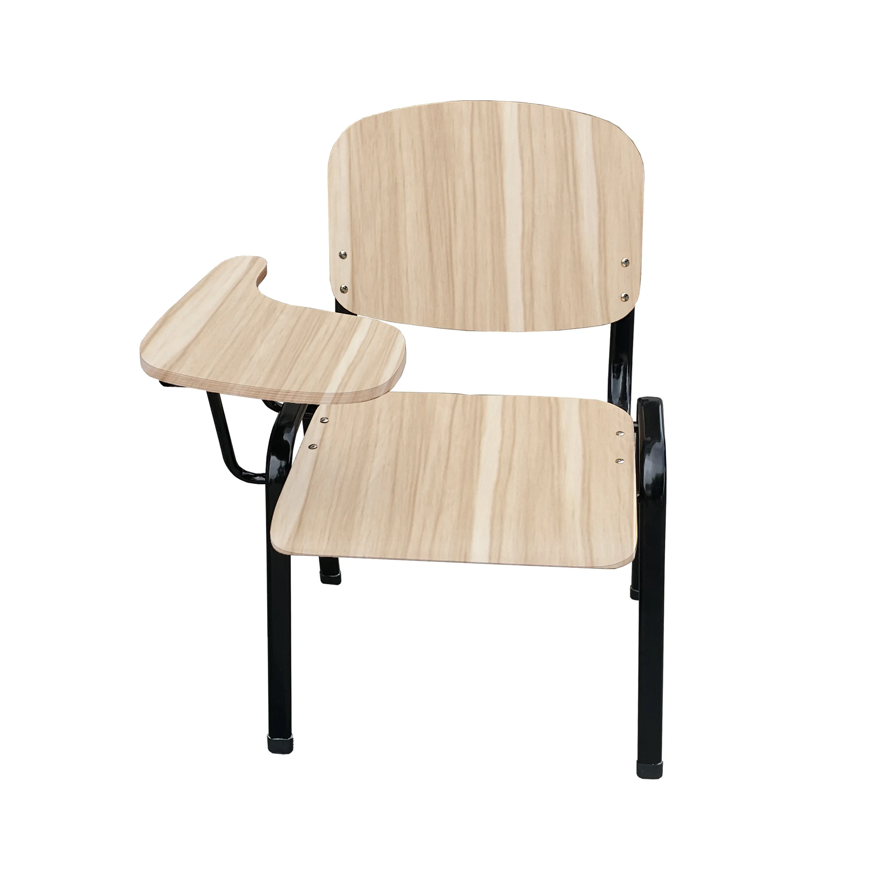 Wholesale wooden plywood office training chair with writing board meeting room chair student conference chair with writing board