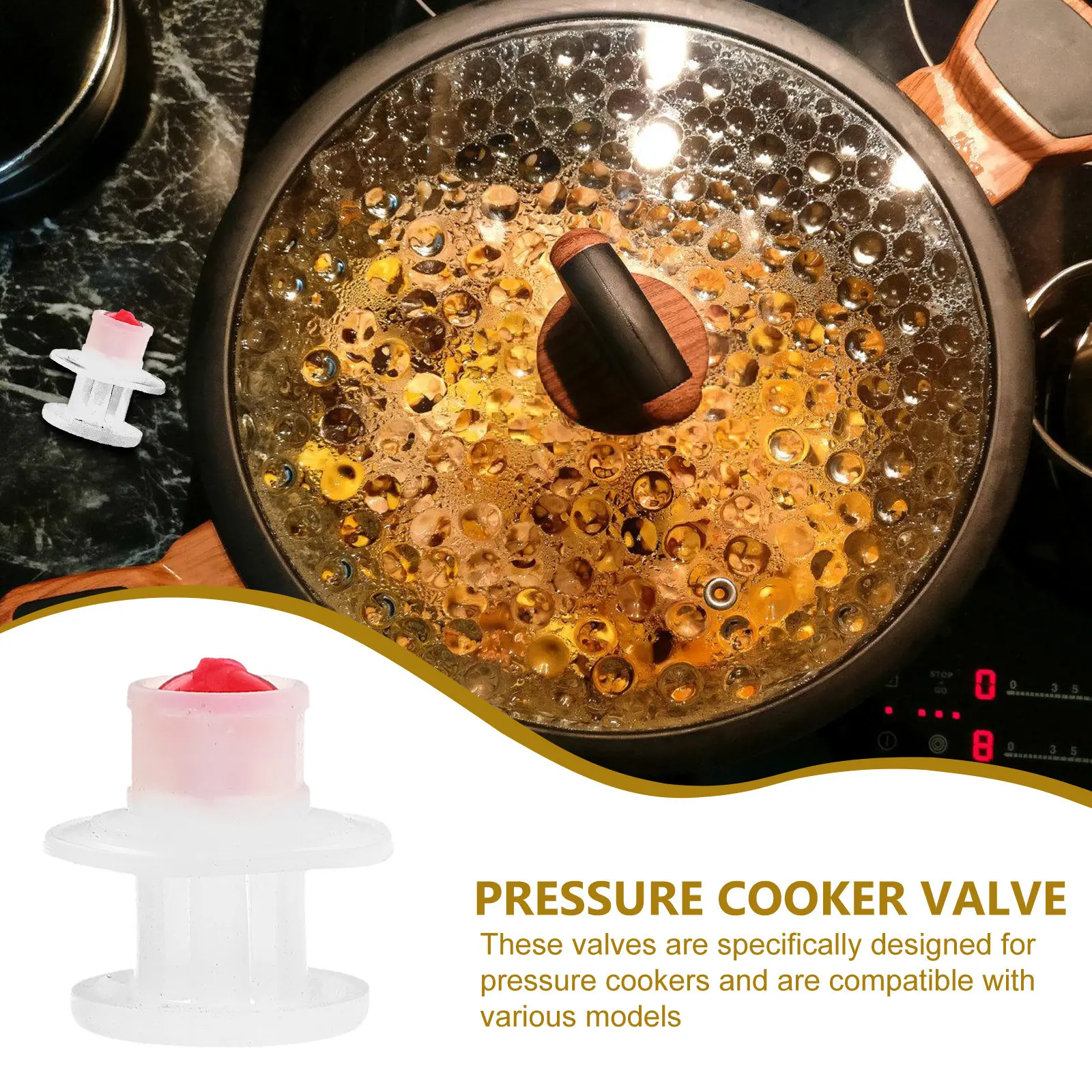 5Pcs Micro Pressure Cooker Valve Universal Silicone Safety Relief Replacement Parts Pressure Limiting Accessory