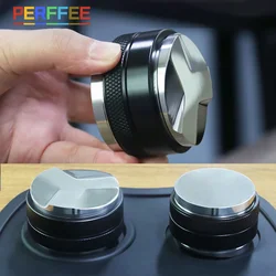 51/53/58mm Coffee Distributor Tamper Adjustable Dual Head 2 in 1 Coffee Tamper Espresso Coffee Powder Hammer Tamper for Coffee