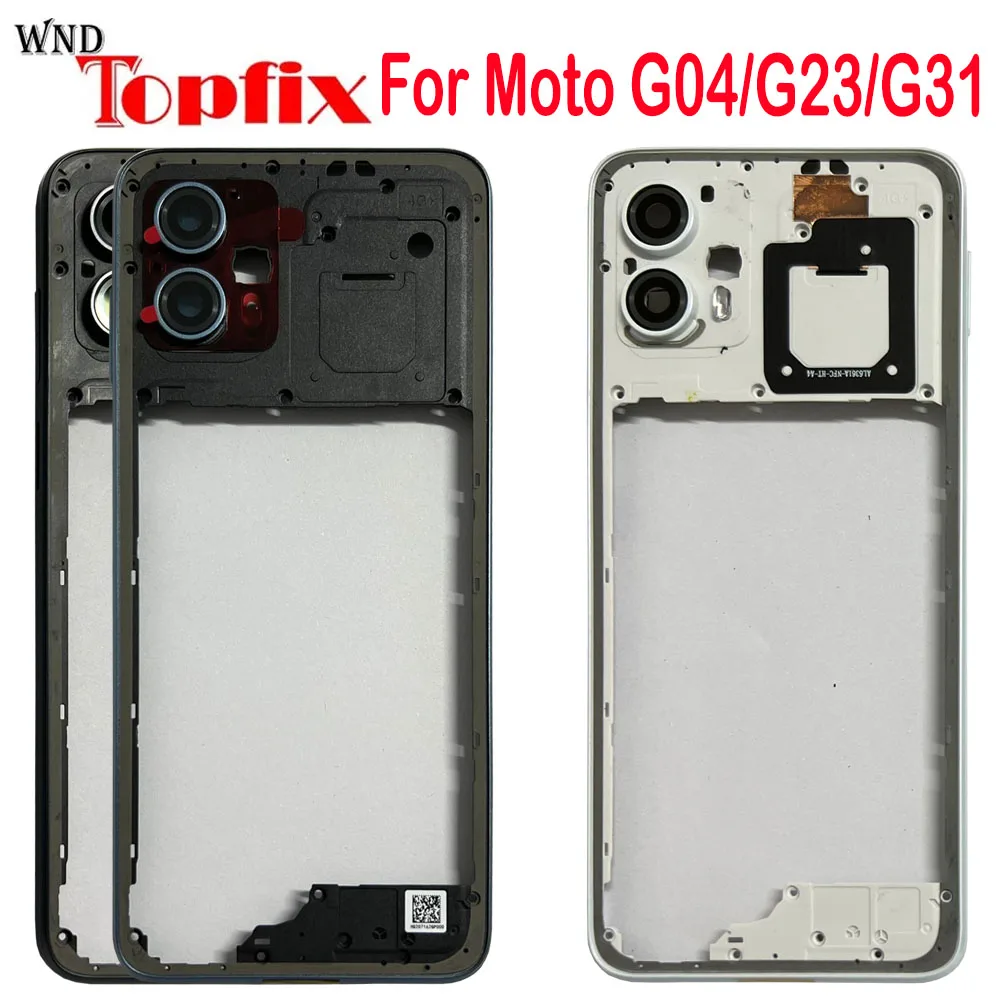 حافظة جديدة للإطار الأوسط لهاتف موتورولا موتو G04 G23 G31 G54 قطع غيار اللوحة الوسطى للإطار الأوسط