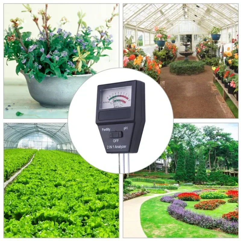 Soil Nitrogen Phosphorus Potassium Analyzer, Soil PH EC Meter Tester, Soil Acidometer Test, New 2 In 1 Fertility Detecter