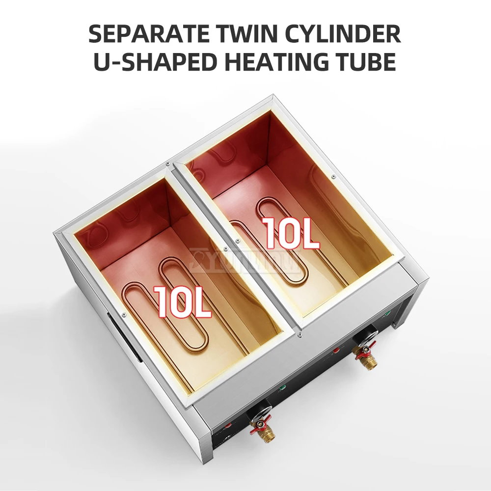 طباخ المعكرونة التجارية على الطاولة مع اسطوانة مزدوجة 4 فتحات معدات المطبخ ZML-002