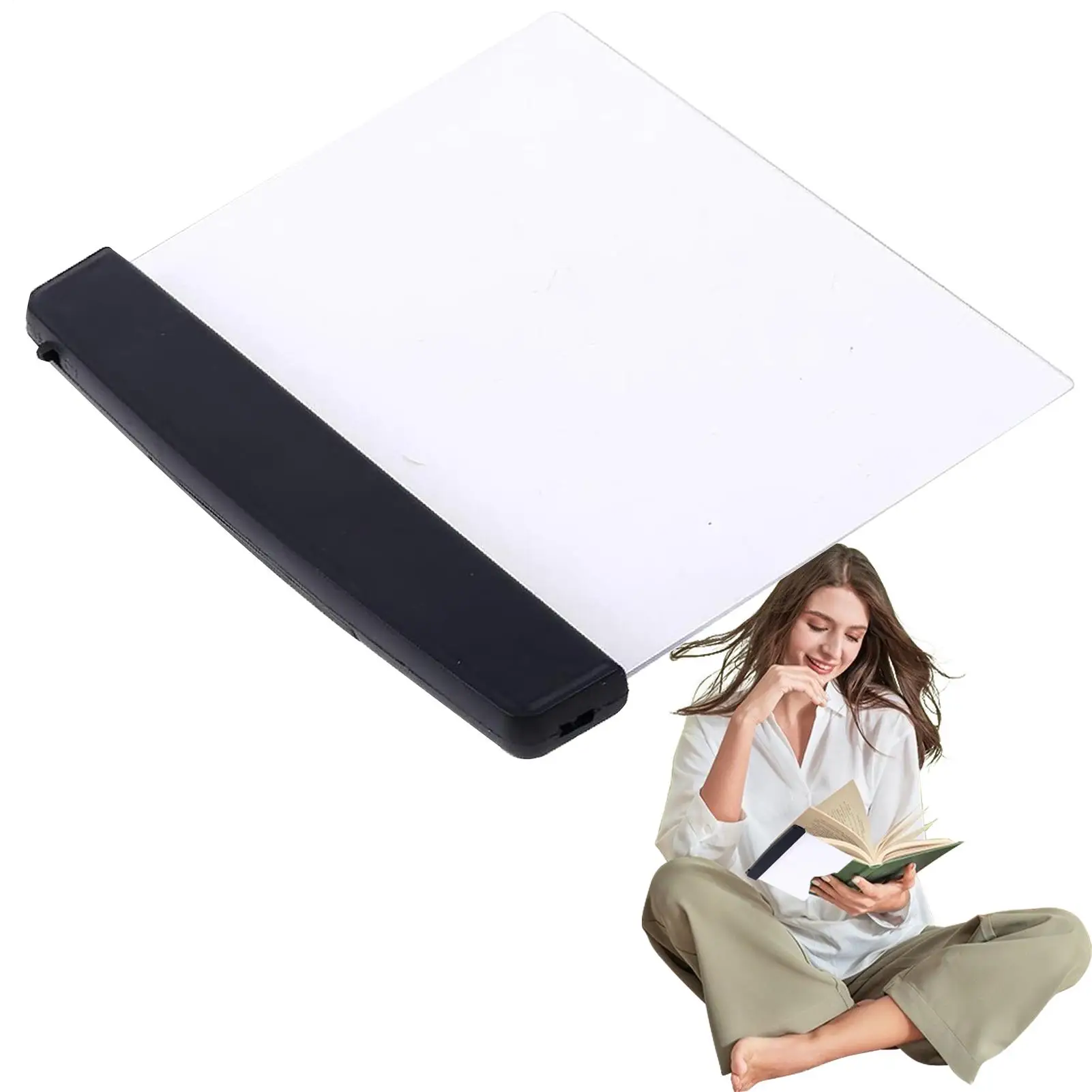 Transparent LED Flat-Panel Night Vision Reading Lamp Flat Book Light Bed Reading Bright Light Night Illumination Panel