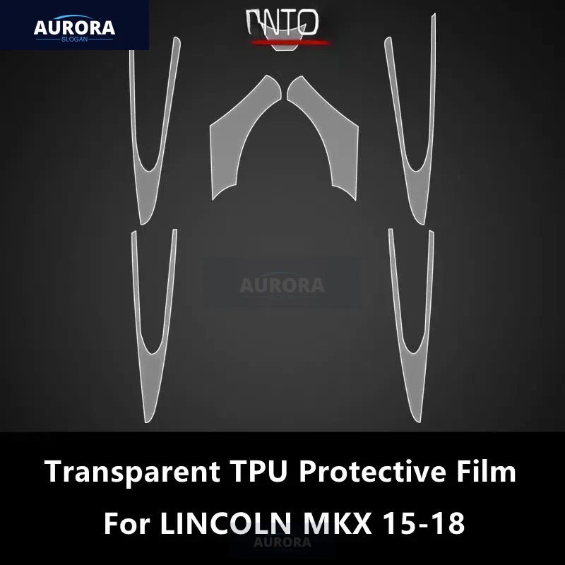 For LINCOLN MKX 15-18 Car Interior Center Console Transparent TPU Protective Film Anti-scratch Repair Film Accessories Refit