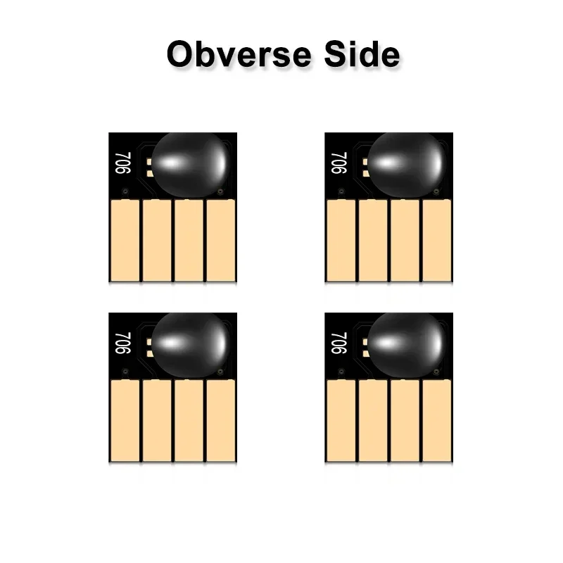 

F9J49A 4 Colors For HP706 706 Universal Printhead Chips For HP DesignJet D5800 Printer Disposable Chips BK C M Y