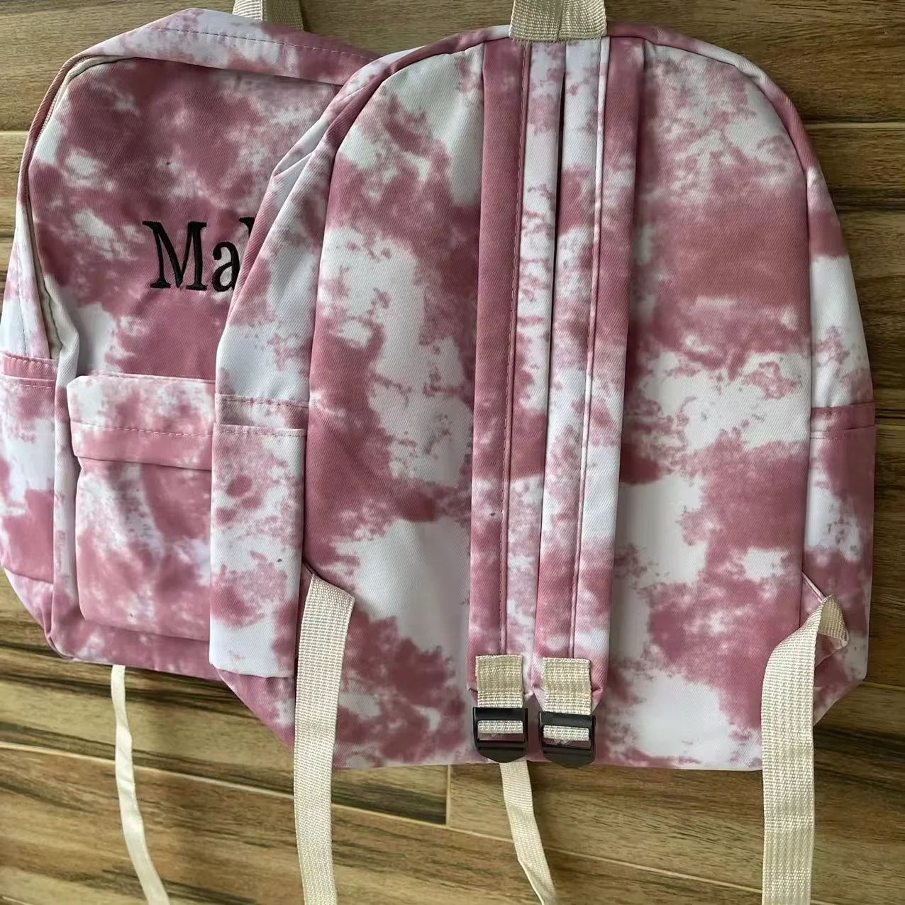 Mochilas personalizadas con nombre personalizado para mujer, mochilas escolares de nailon de alta capacidad para estudiantes, versión degradada,