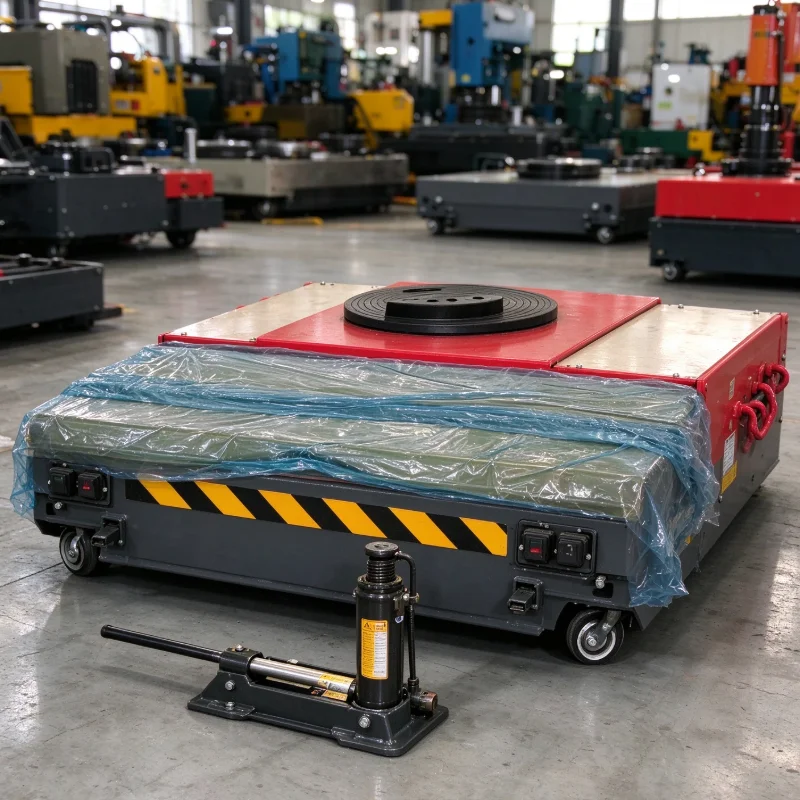 Customized Floor Protective Electric Load Moving Trolley with Polyurethane Wheels for Factory Equipment Transfer