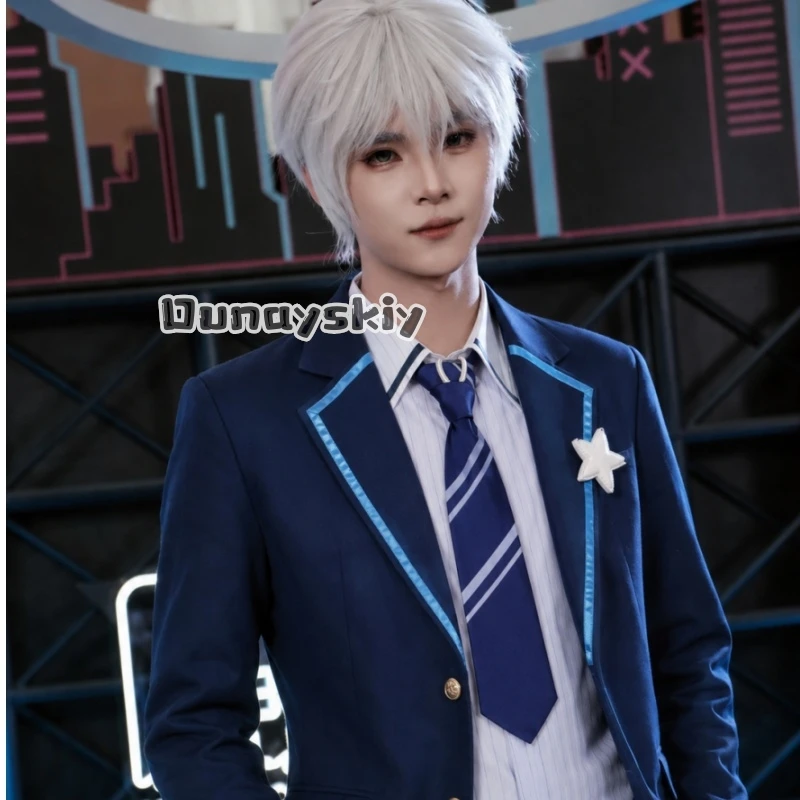 

KS*25Esper Zero Male DK Japanese School Uniform Coat Pants Wigs Halloween Christmas Party Cos Game Neverness To Everness Cosplay