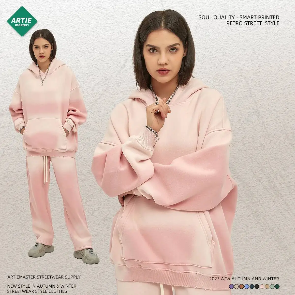 الرجال 360gsm الوزن الثقيل هوديس بلوزات الخريف/الشتاء بلون سميكة الصوف الدافئة رذاذ مصبوغ أبلى البلوز مقنعين معاطف