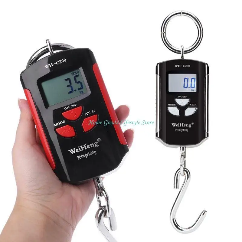 

E74E Mini Crane Scale Portable 200kg/400 Heavy Duty Digital Scales LCD Display