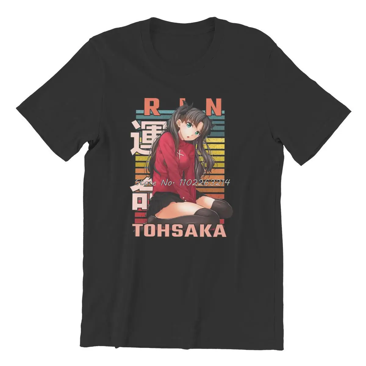 Fate Stay Night Feito Sutei Naito Game TShirt For Men Rin Tohsaka Dark Humor Summer T Shirt Cotton Anime Oversized Streetwear