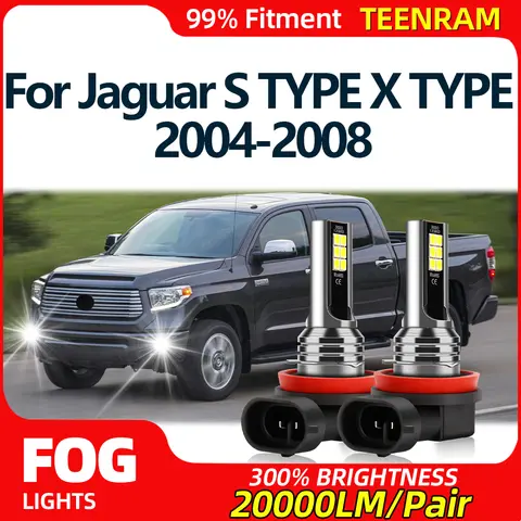 2 uds bombillas de luces antiniebla 20000LM Canbus LED lámparas de coche bombillas 6000K blanco 12V para Jaguar S TYPE X TYPE 2004 2005 2006 2007 2008