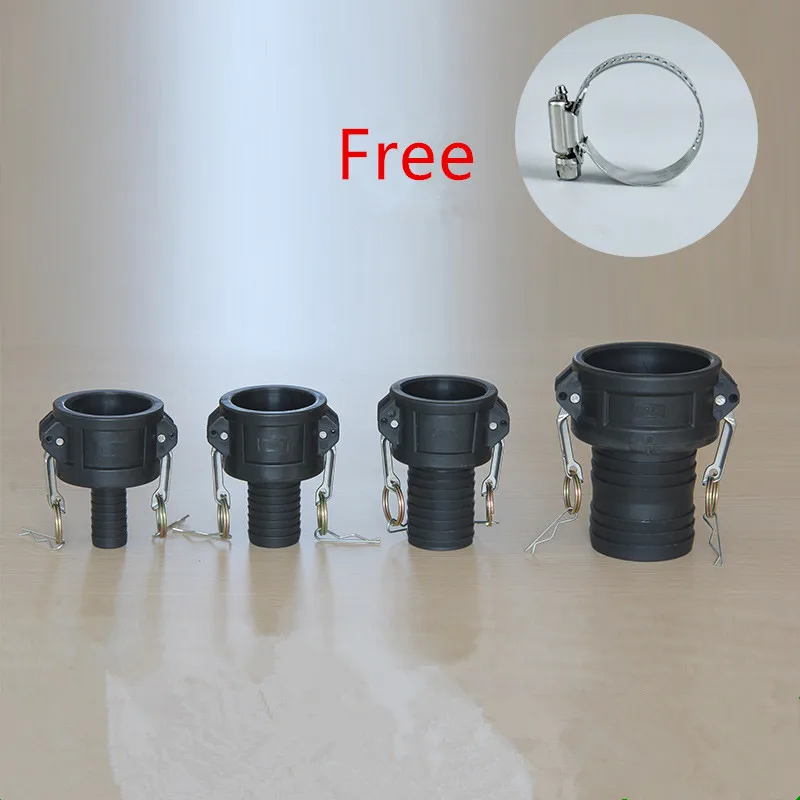 S60*6 IBC Tank Adapter PP Material Camlock Fitting, Type C, 64mm Female Camlock Coupler x 1\