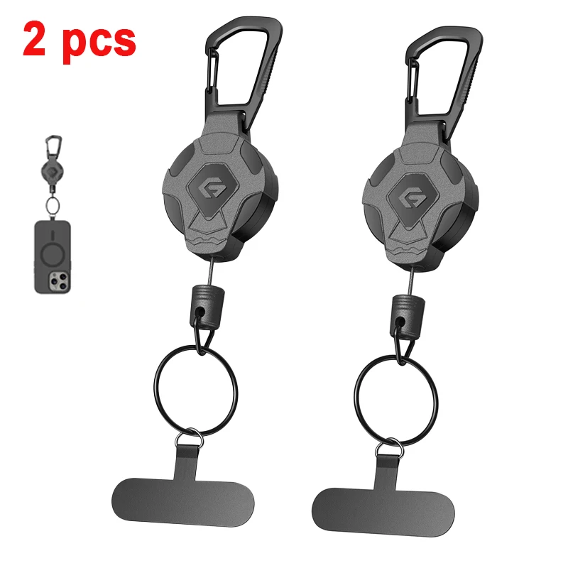 GITFOS Retractable Keychain with Phone Clip and Retractable Rope Key Ring