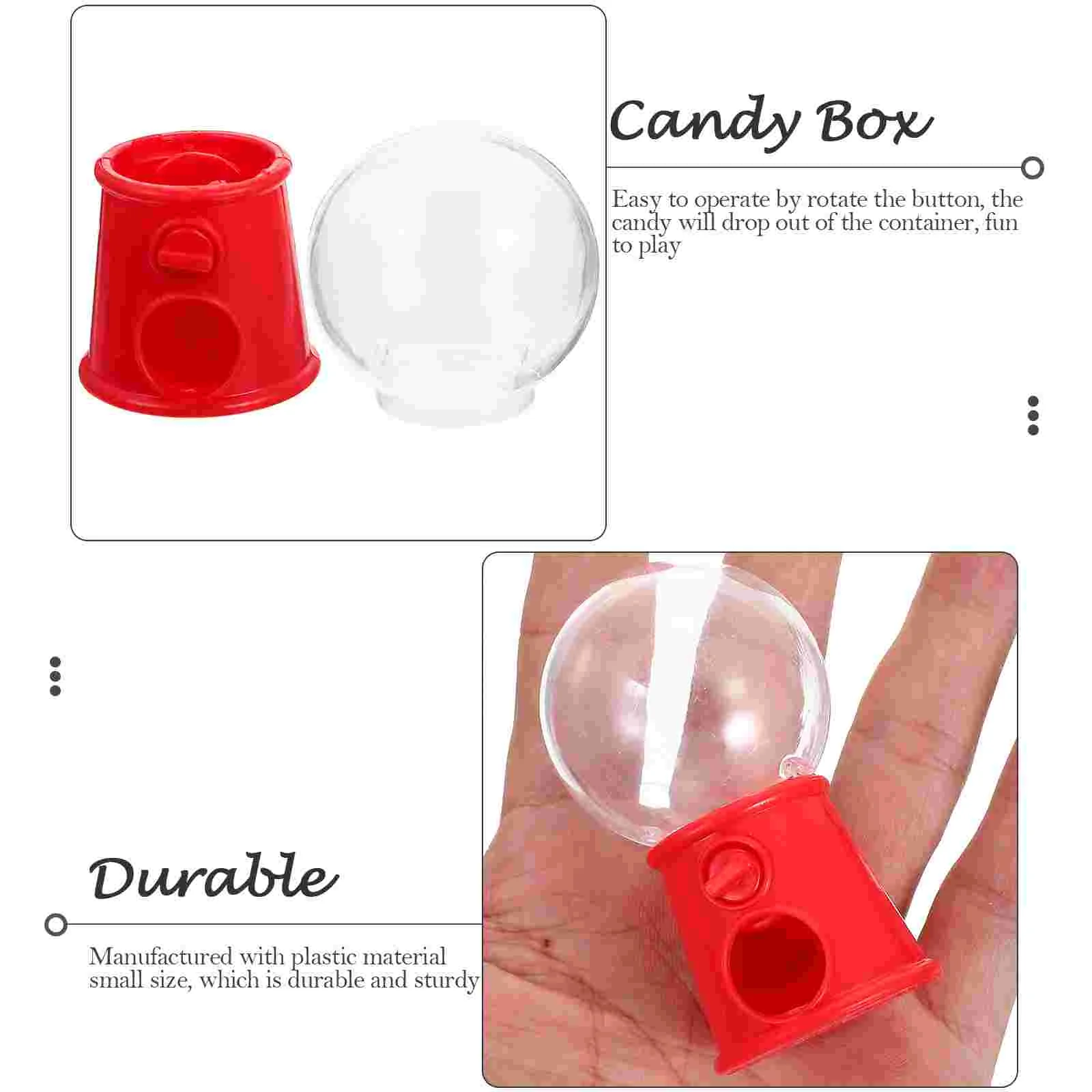 12 Pcs Mini Machine Fun Candy Toy Small Gumball Coin Practical Box Dispenser Plastic Lovely