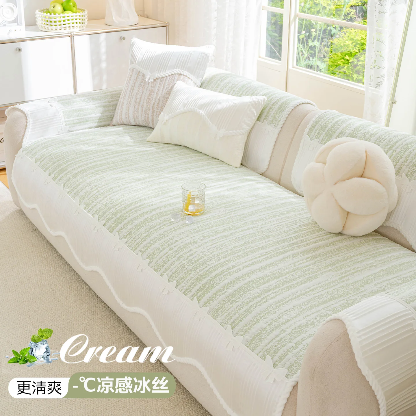 Ice Silk Sofa Cover Summer Universal Non-slip Sofas Mat Cool Feeling Mat Cushion Sofa Towel Couch Slipcovers for Living Room