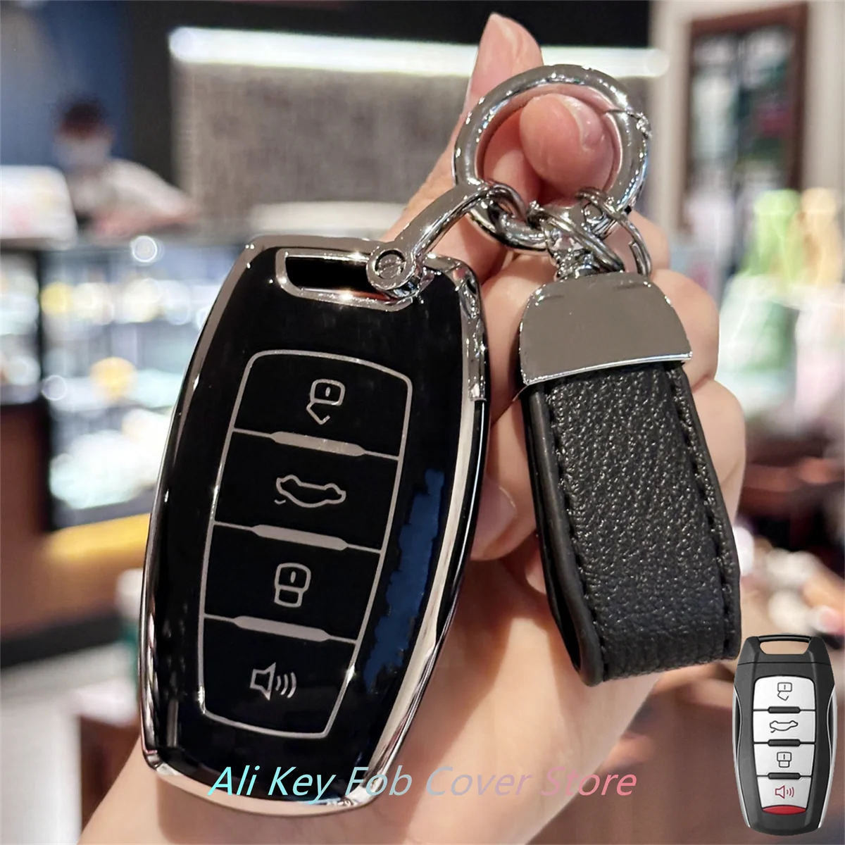Car Remote Key Case Cover Shell For Great Wall Haval Hover H1 H4 H6 H7 H9 F5 F7 H2S GMW Coupe Protected Keyless Fob Car Keychain