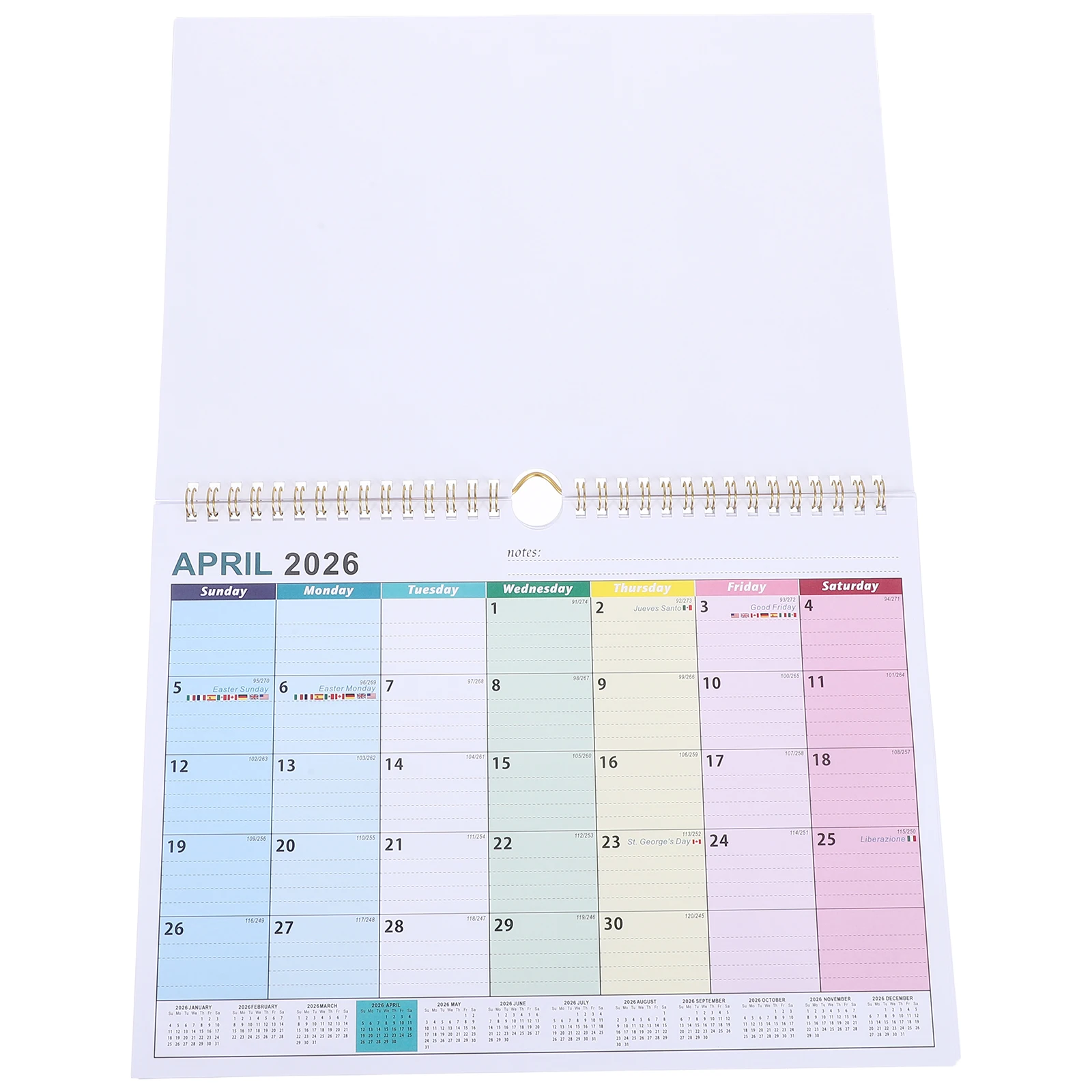 

Hanging Wall Calendar 18 Month Jan 2026 to June 2027 Monthly Vertical Planner Wall Mounted for Home Office Planning
