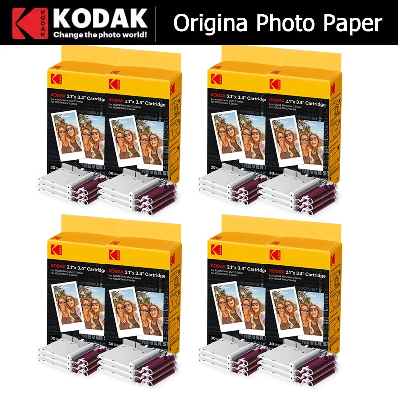 オリジナルコダック写真用紙-2-3-4-インチプリンタ写真用紙-c210r-c300r-pd460-ミニショット携帯電話プリンタ特殊リボン