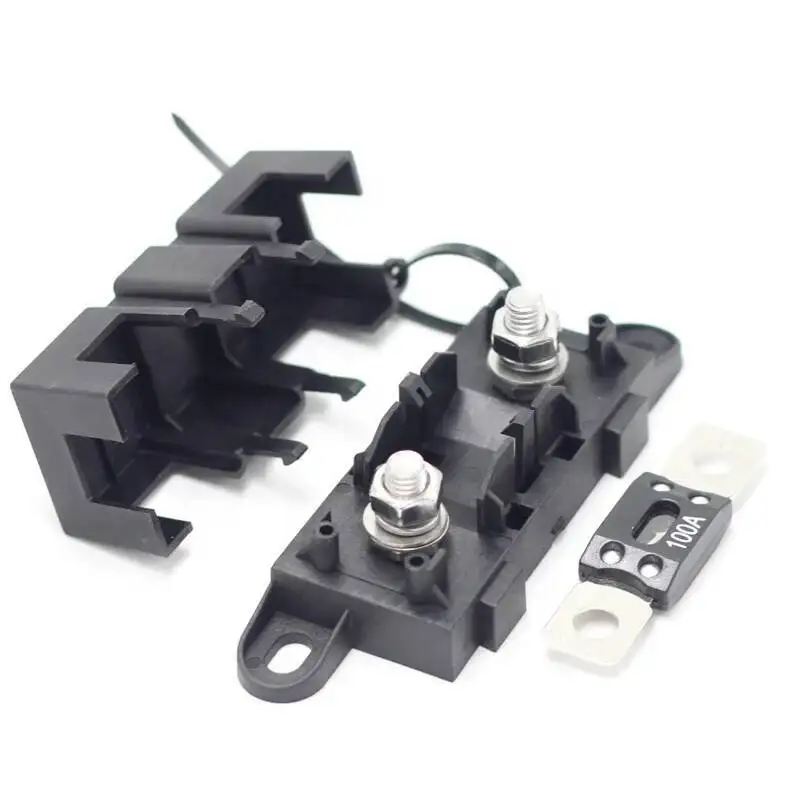 1PCS MEGA Auto Fuse Holder ANM Bolt-on Blade Fuse Flat Type ANL Fuse 30A 50A 60A 70A 80A 100A 125A 175A 200A 225A 250A 300A