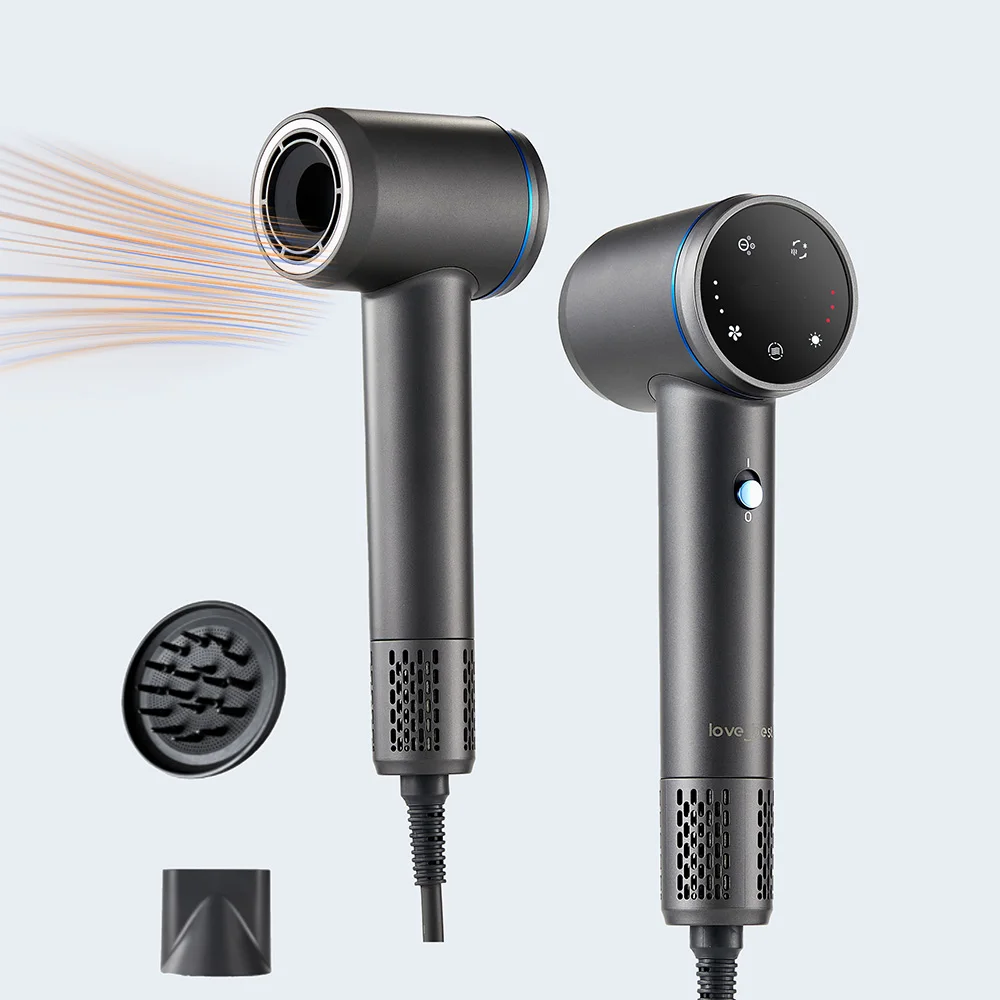 التحكم في درجة الحرارة التجفيف السريع مجفف الشعر المهنية Bldc مجفف الشعر
