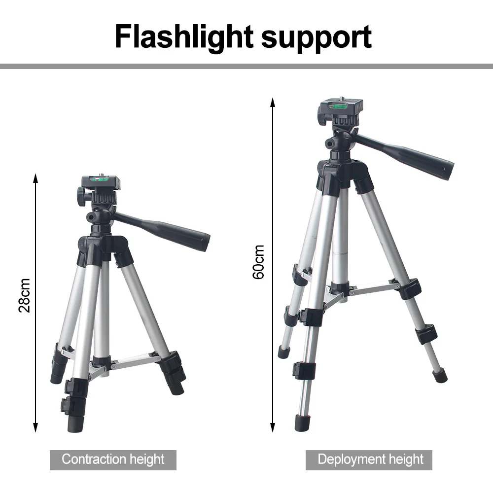 30W Powerful Fishing Light with Tripod 4 Color Searchlight Zoomable Flashlight Portable Spotlight Handheld Emergency Light