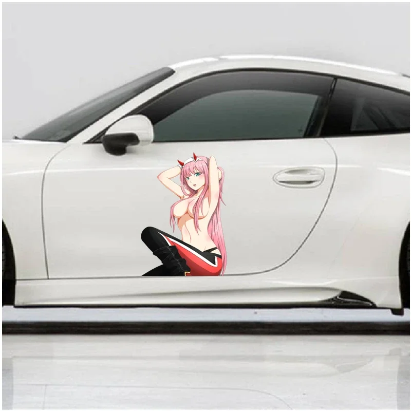 Small Town DARLING in the Zero Two 02 Stickers Anime Car Sticker Decal Sunscreen Sexy Cute Car Accessories Decoration