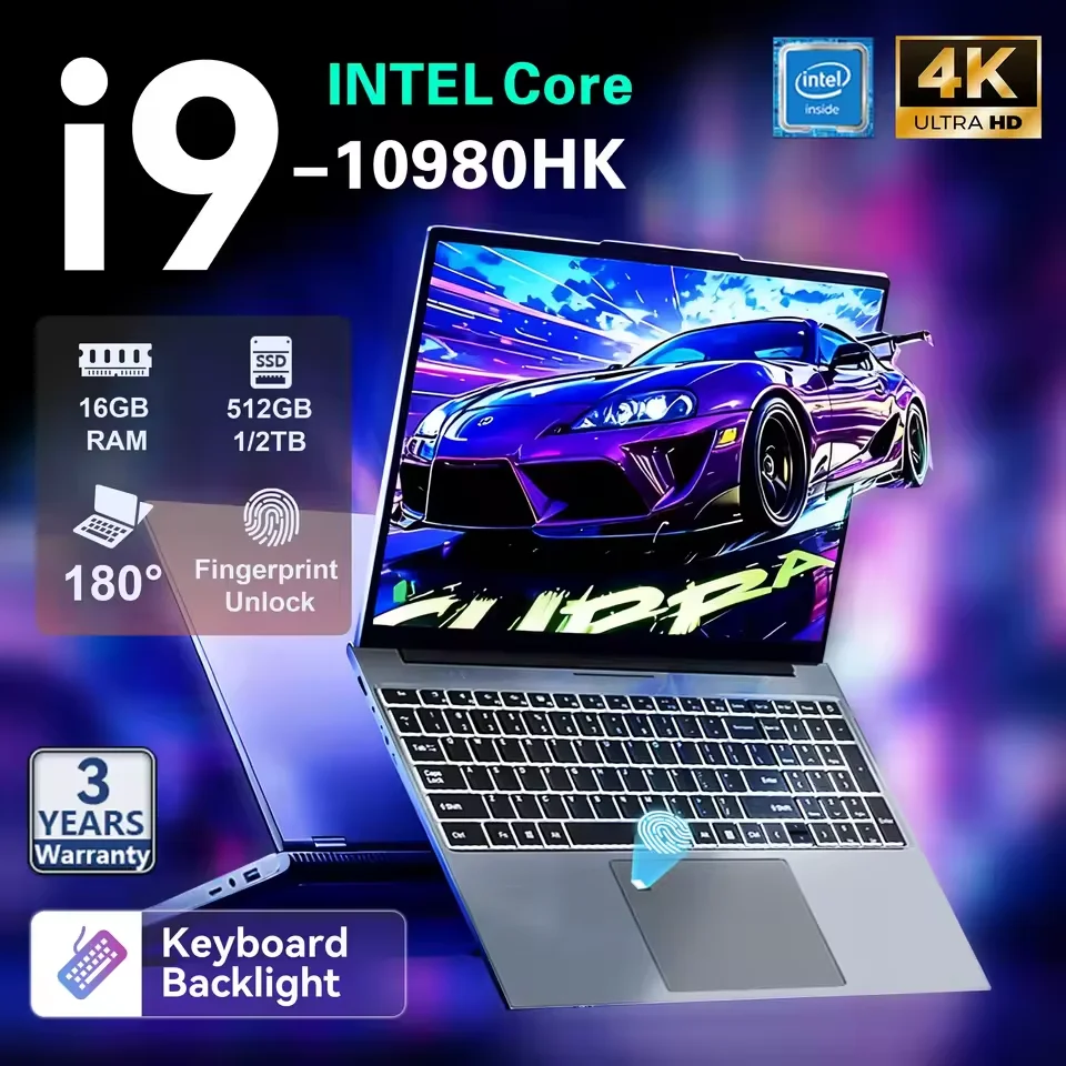 LENO NEW 15.6" Windows 11 Laptop Intel Core i9-9900 32GB 2TB  Gaming Computer PC Gamer office Ultra Slim Notebook 1920*1080 HD
