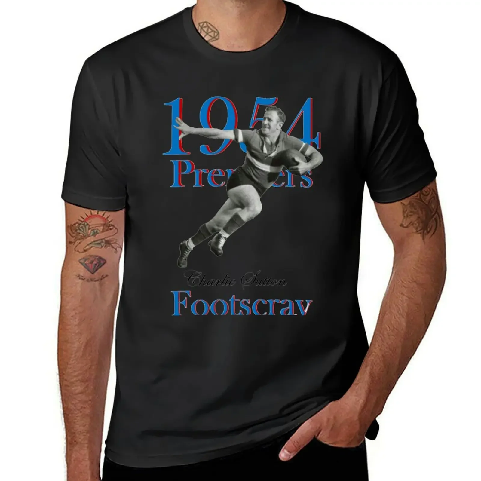 Footscray - 1954 VFL Premiers T-Shirt boys animal print custom shirt Aesthetic clothing mens designer clothes