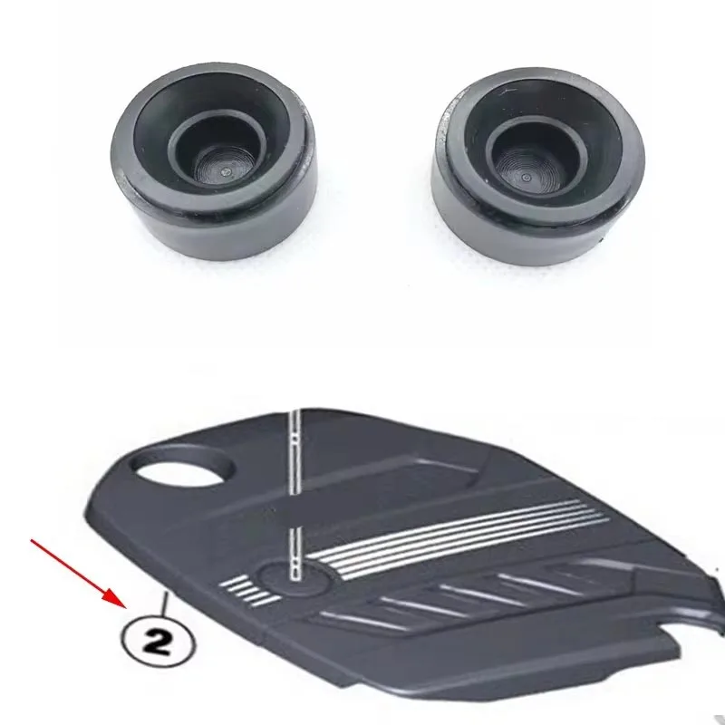 2X Engine Cover Trim Rubber Mountings For Bmw 1 2 3 4 5 6 7 Series F32 F33 F36 E60 E61 F07 F10 F11 G30 G31 F06 F12 F13