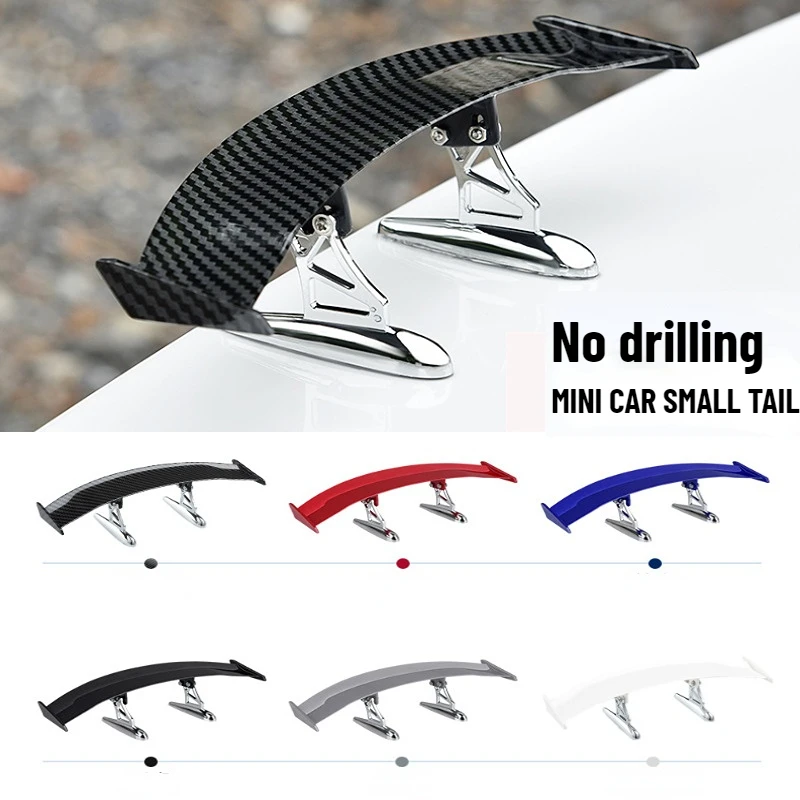 Universal Car Mini Spoiler Rear Trunk Racing Spoiler Wing Adjustable Angle Self-Adhesive Car Styling Auto Exterior Decoration