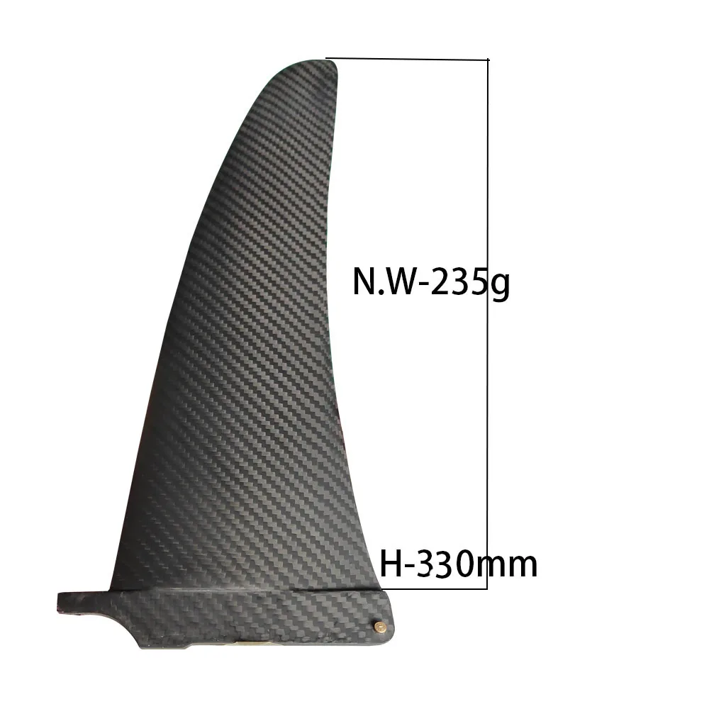 33CM Longboard Surf Fin SUP Single Center Fin All-carbon Fin With Screw For DEEP Us Box Windsurf Kiteboards Fin