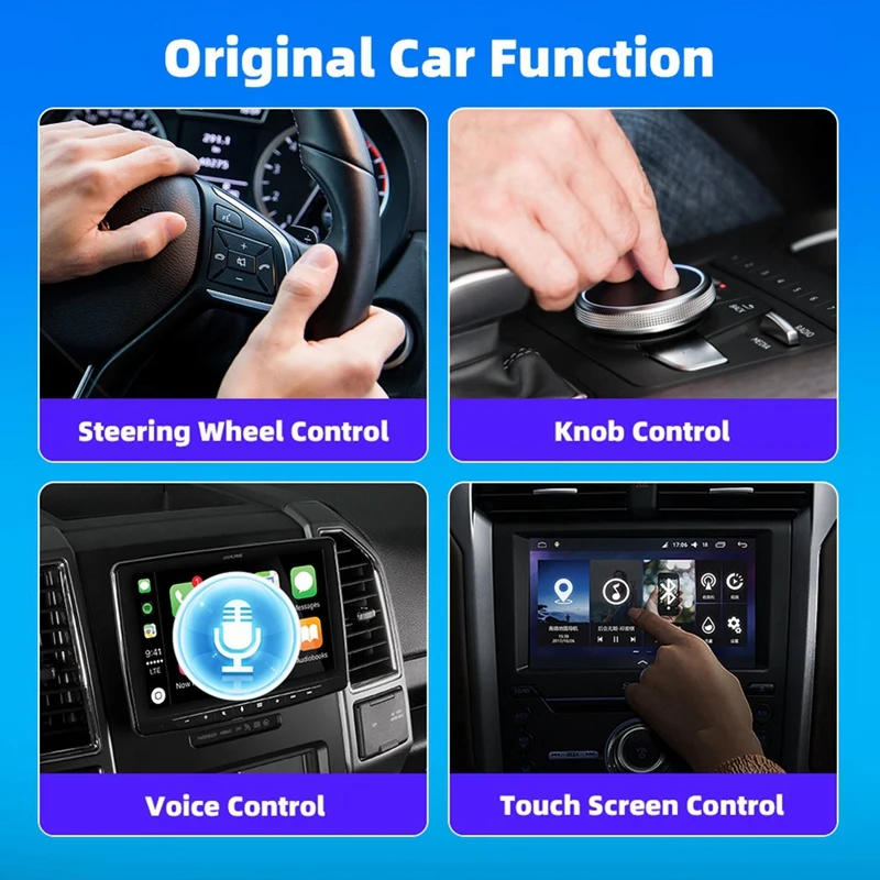 Wired To Wireless Carplay & Android Auto 2-In-1 Adapter Bluetooth Wifi Quick Connect Plug & Play