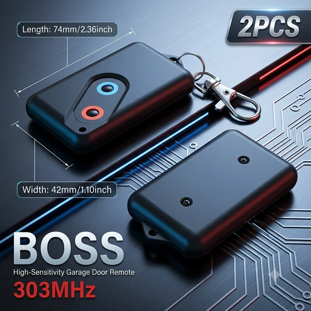 2pcs/pack Boss Steel Line 2211L Garage Door Remote Control 303mhz BHT4/BOL4/BOL6/BRD1 Replacement Gate Openers Transmitter
