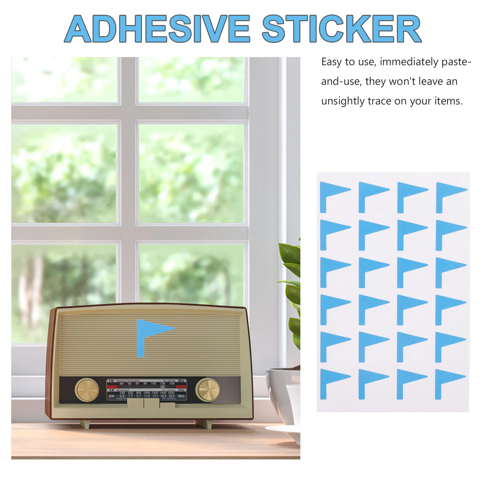 Flag Shaped Label Stickers Adhesive Map Marking Labels For Books Jars Storage Diy Classification Decals