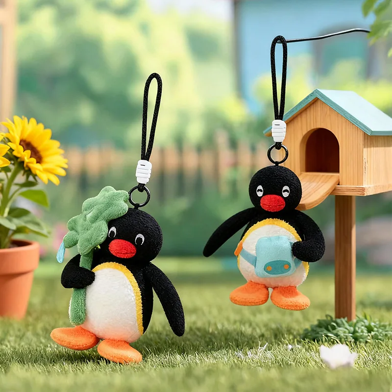 12cm Genuine Penguin Plush Toy Pendant Cute Flower Language Fairy Doll - Backpack Accessory Bag Charm Festival Gift Collectible