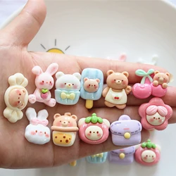 Lot de cabochons brillants en résine à dos plat, 10 pièces, série aucun ours, pour épingle à cheveux, scrapbooking, bricolage, bijoux, artisanat, accessoires de décoration