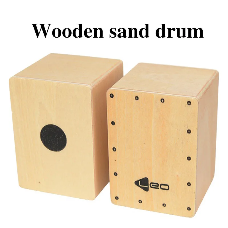 Mini Box Drum Shaped Wooden Sand Box Music Percussion Instruments Kahong Drum Sand Egg Practice Professional Accompaniment