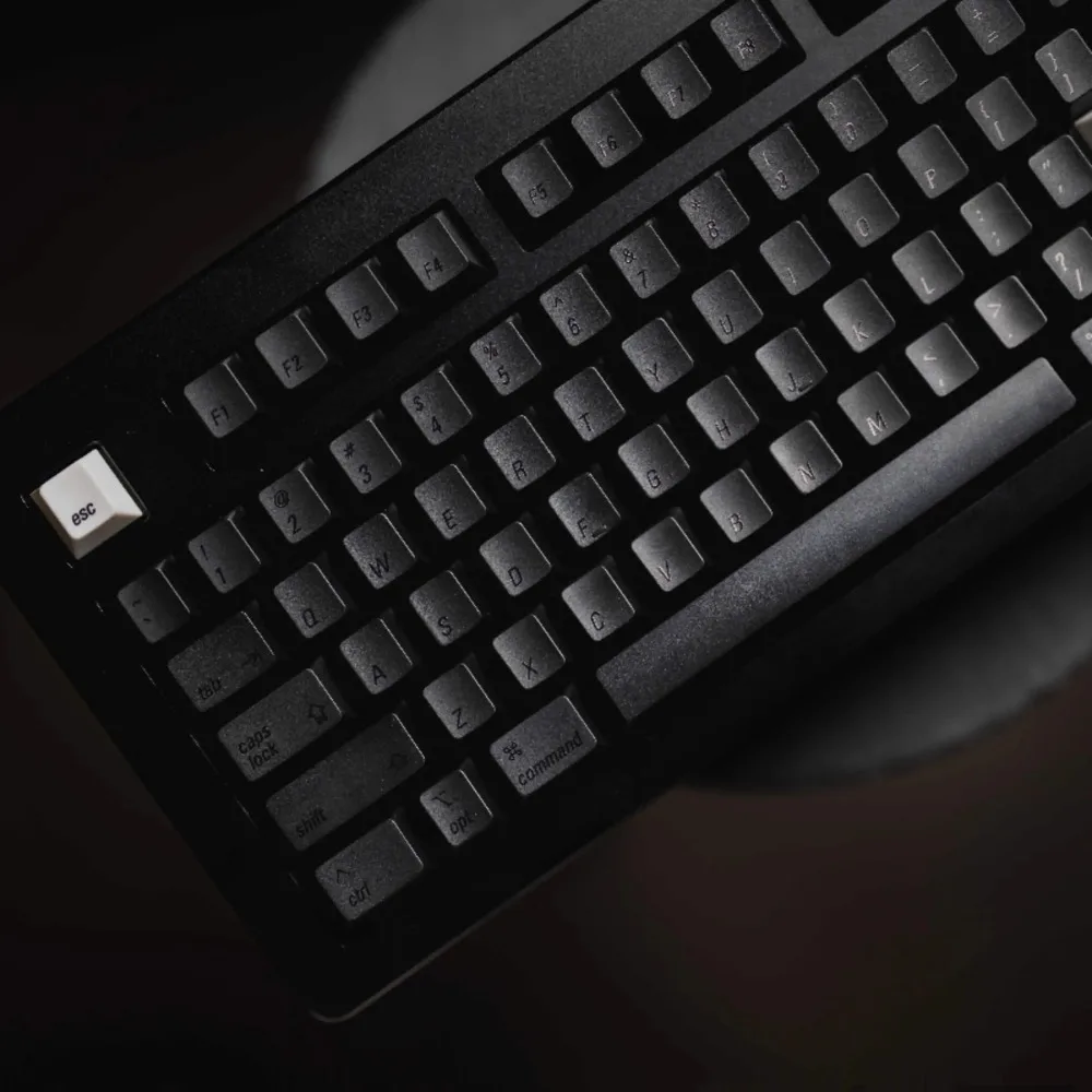LeleLab Munich Black Keycap Set 133key ABS Custom Matte Frosted Black Keyboard Cap Cherry Profile KeyCap for Mechanical Keyboard