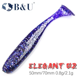 B&U 50mm 70mm Easy Shiner Fishing Lures Wobblers Carp Fishing Soft Lures Silicone Artificial Plastic Baits