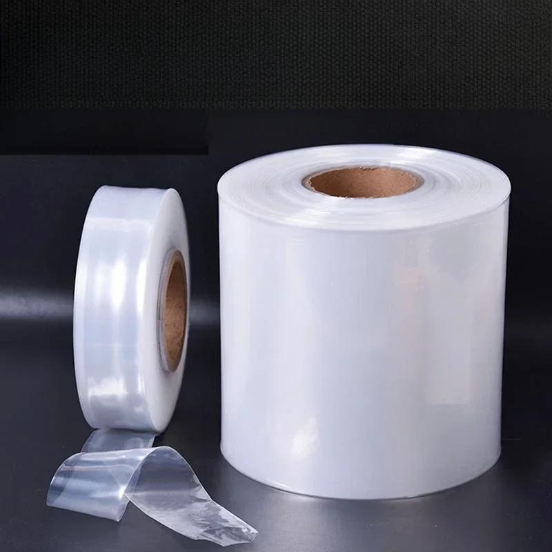 200m Plastic High-pressure Transparent Straight Through Film Thick PE Roll Film Long Strip Flat Mouth Dust-proof Tube Pouch