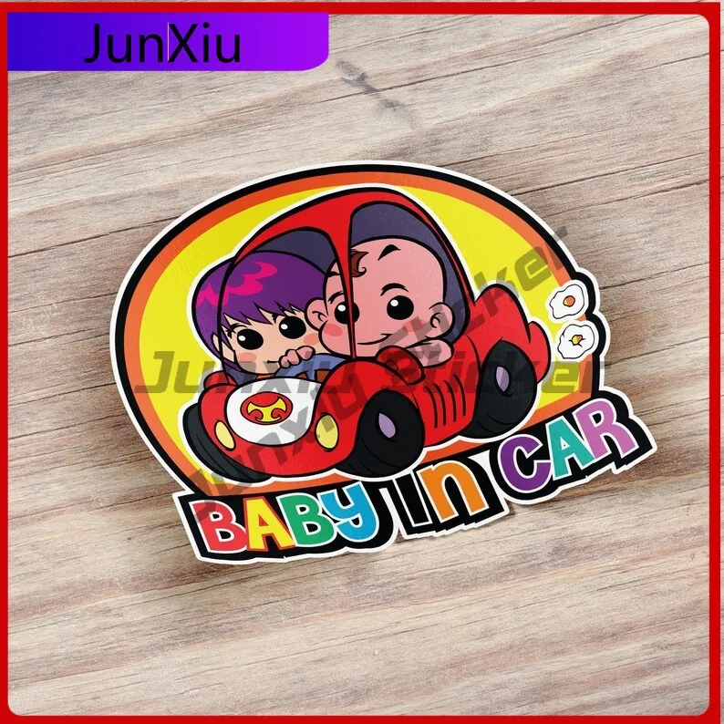 

Funny Cartoon Car Warning Baby In Car Sign Vinyl Sticker Car Bumper Windows Windshield Decal Suv Tents Outdoor Camping Stickers