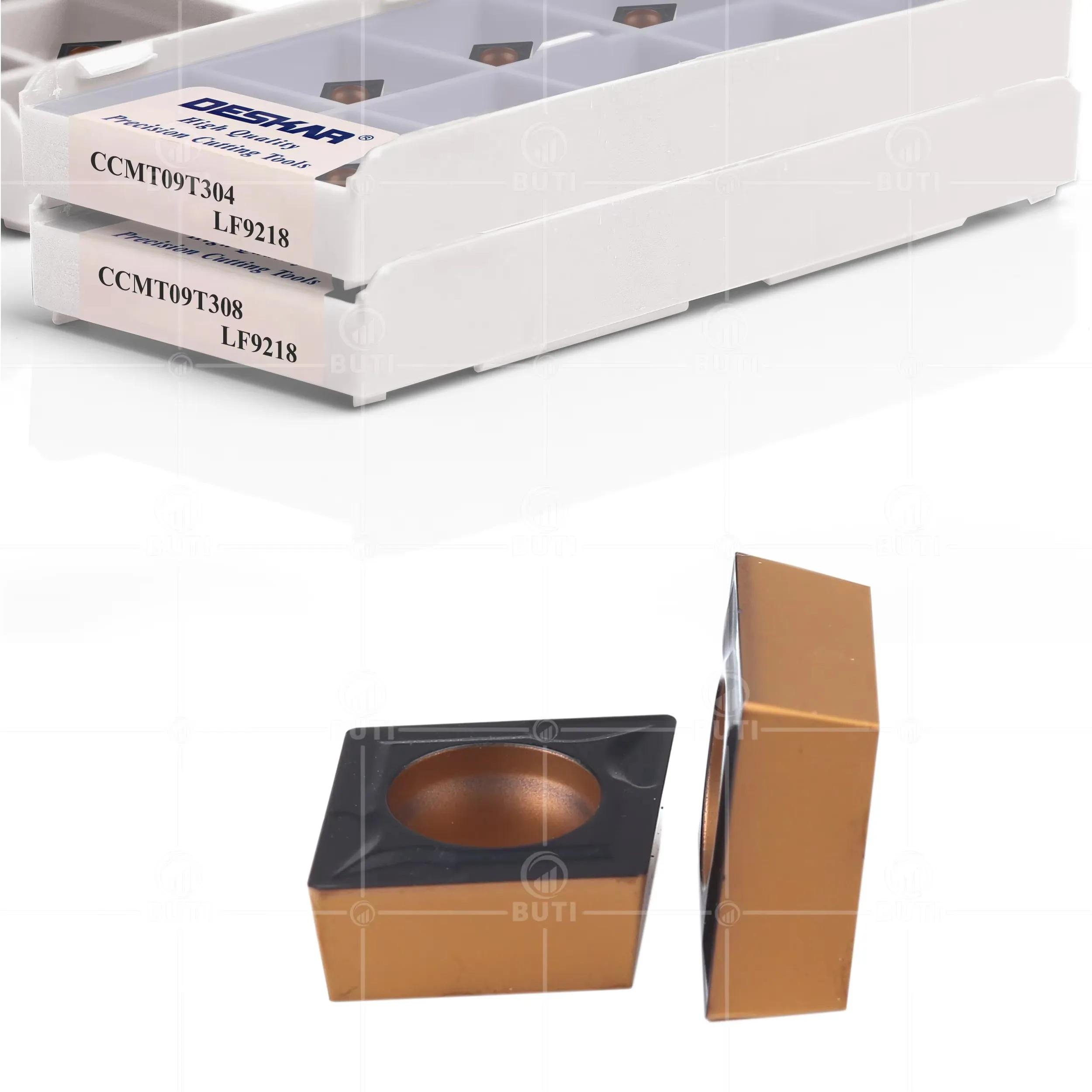 DESKAR 100% CCMT أصلي 060204 / 060208   CCMT09T304 CCMT09T308 LF9218 تحول أداة إدراج مخرطة كربيد قطع الفولاذ المقاوم للصدأ شفرة