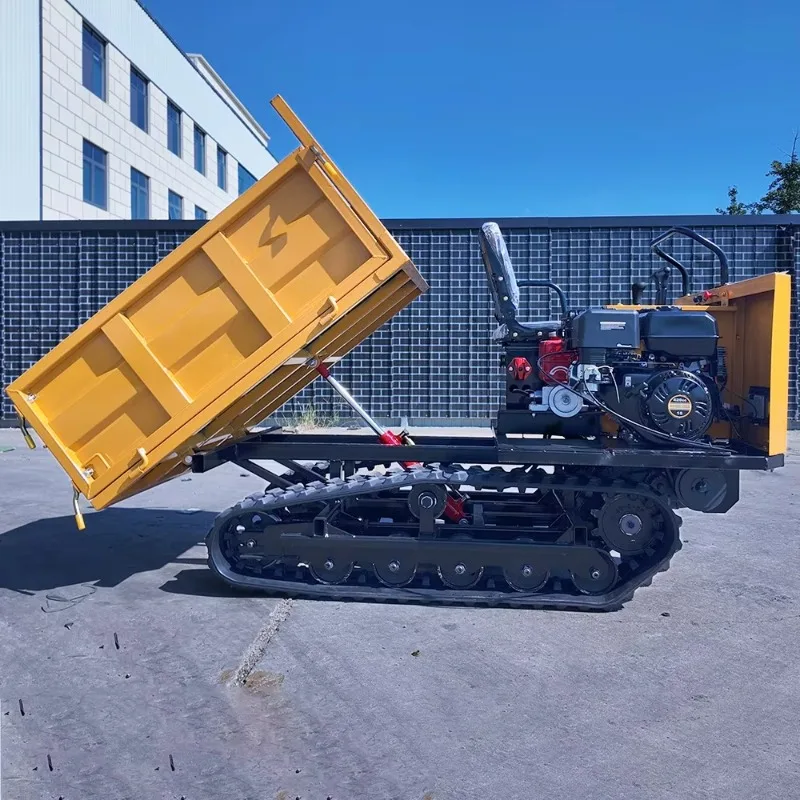 Wholesale From Factory Electric Start Rubber Track Mini Crawler Dumper For Narrow Greenhouse Space For Stable Slope Operations