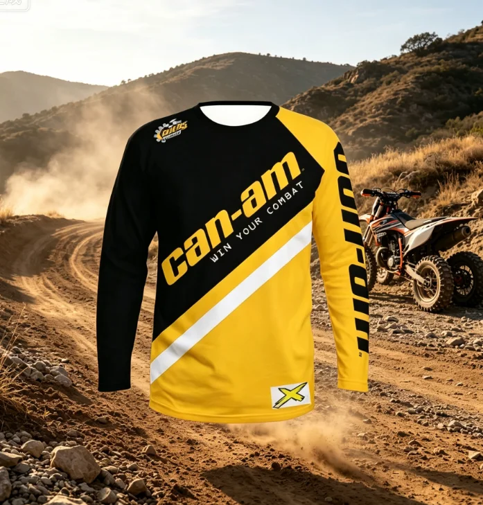 Motorcycle Racing Long-sleeved T-shirt, Suitable for Both Men and Women 3D Printed Breathable and Quick-drying Sports T-shirt.