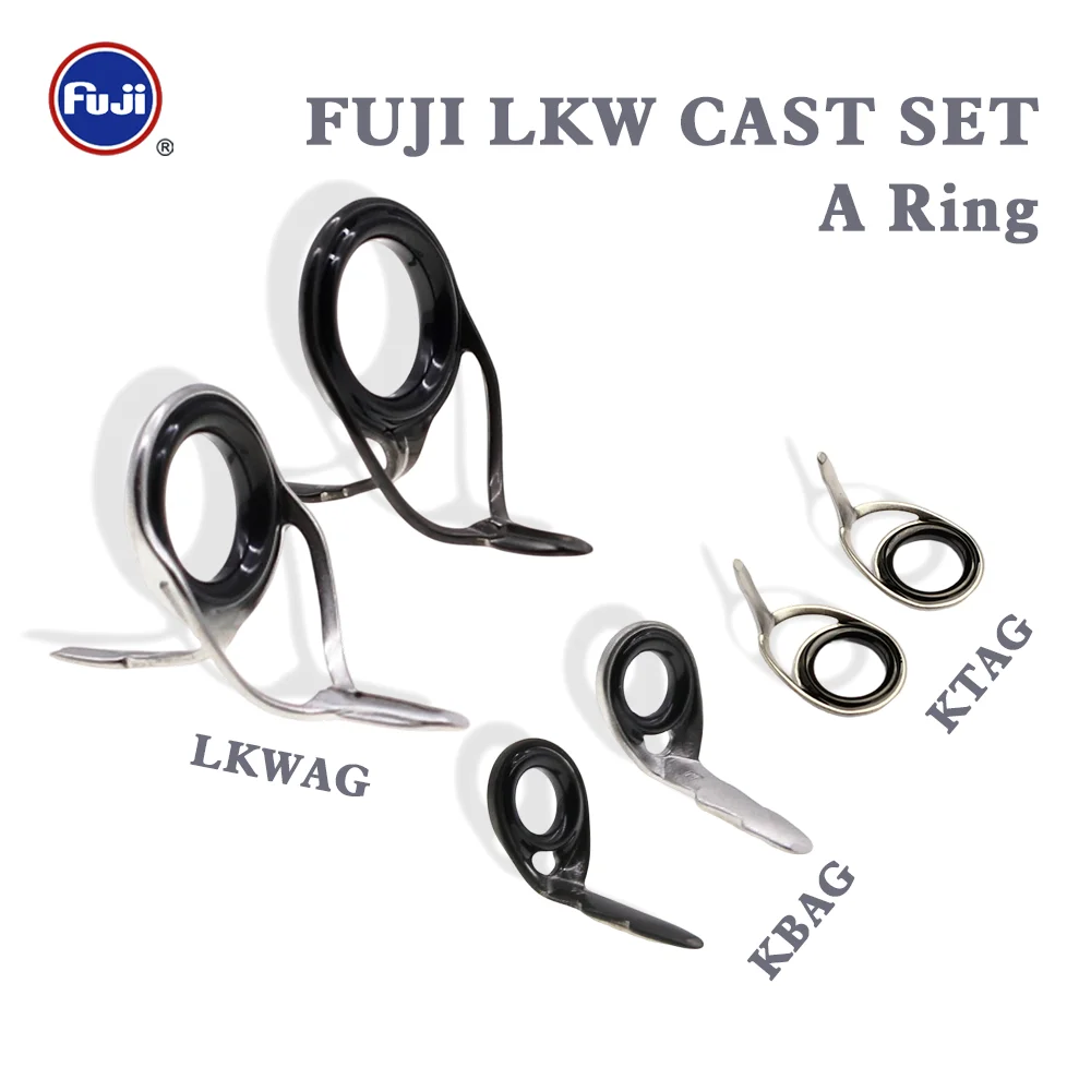 

Оригинальный набор направляющих колец Fuji Light Model LKW CAST с алюминиевыми кольцами и наклонной рамкой для легких удилищ BaitCast для сборки рыболовных удилищ.