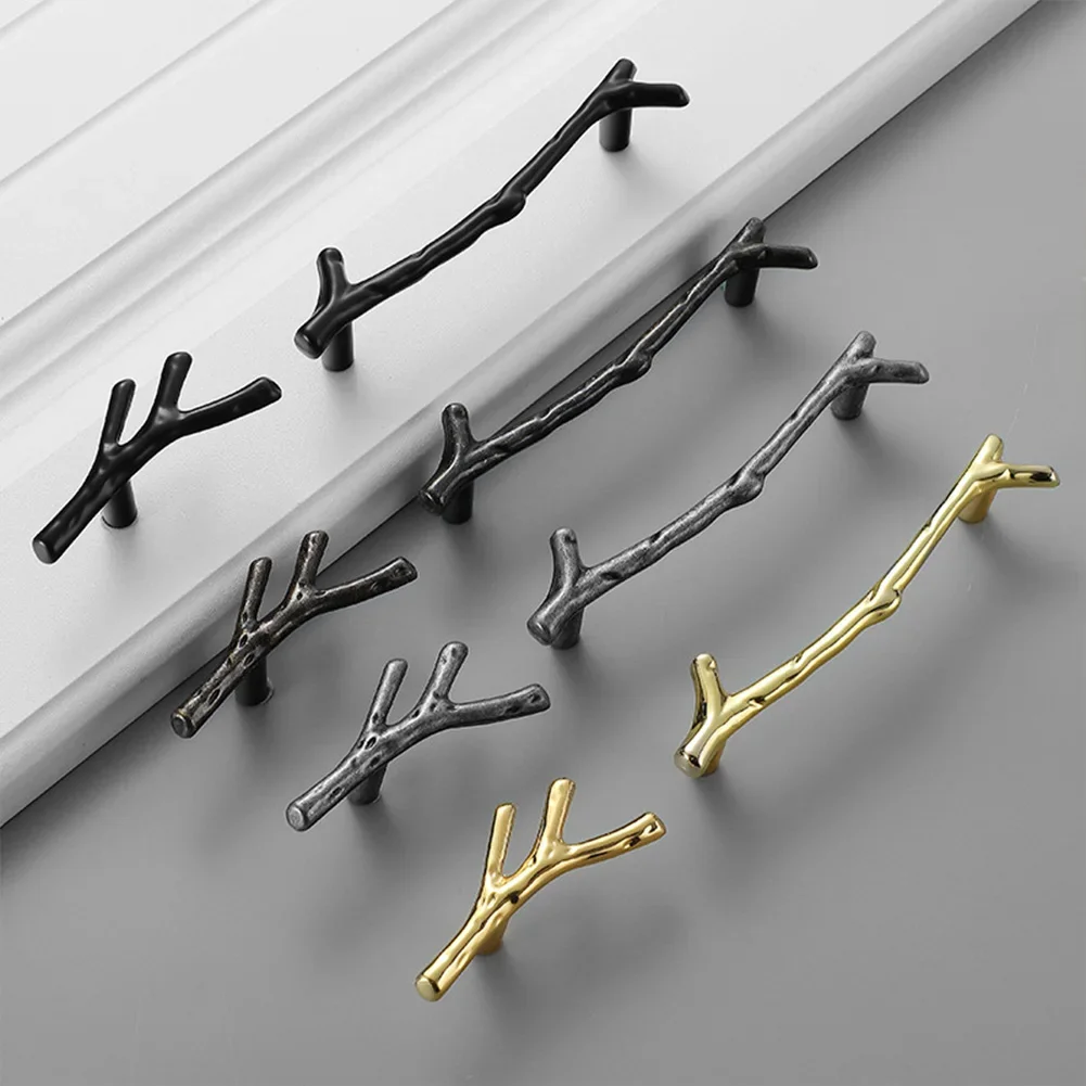 96mm/128mm Fashion Tree Branch Furniture Cabinet Handles Handles Cupboard Pulls Knobs Hardware Door Pulls Twig Vintage Drawer