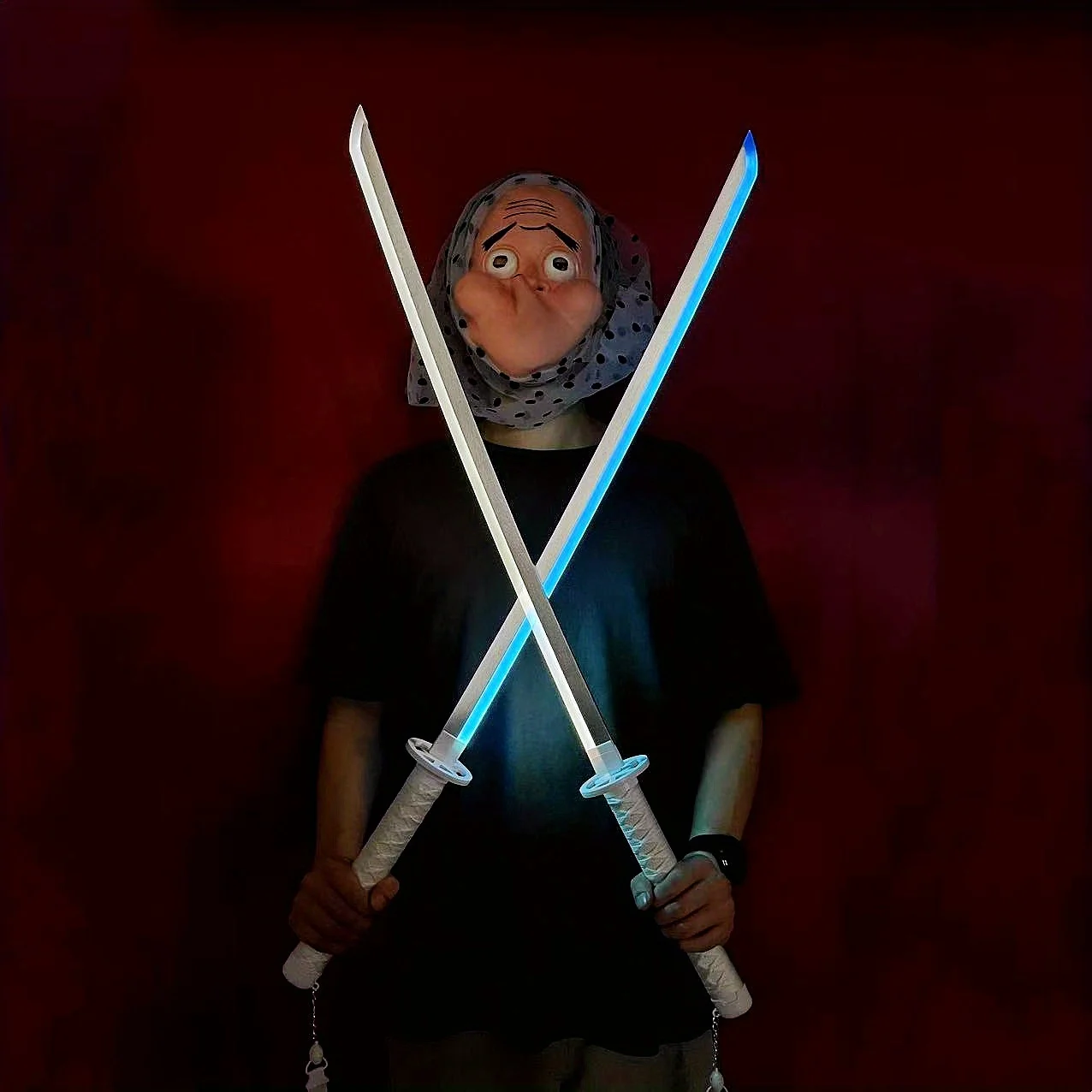 104cm Kuchiki Rukia Katana Luminous Sword Led Light Samurai Sabre Anime Bleach Cosplay Prop Ninja Knife Real Japanese Katana Toy